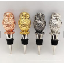 Custom Owl Decorations Zink Alloy Metal Wine Flaschenstopper